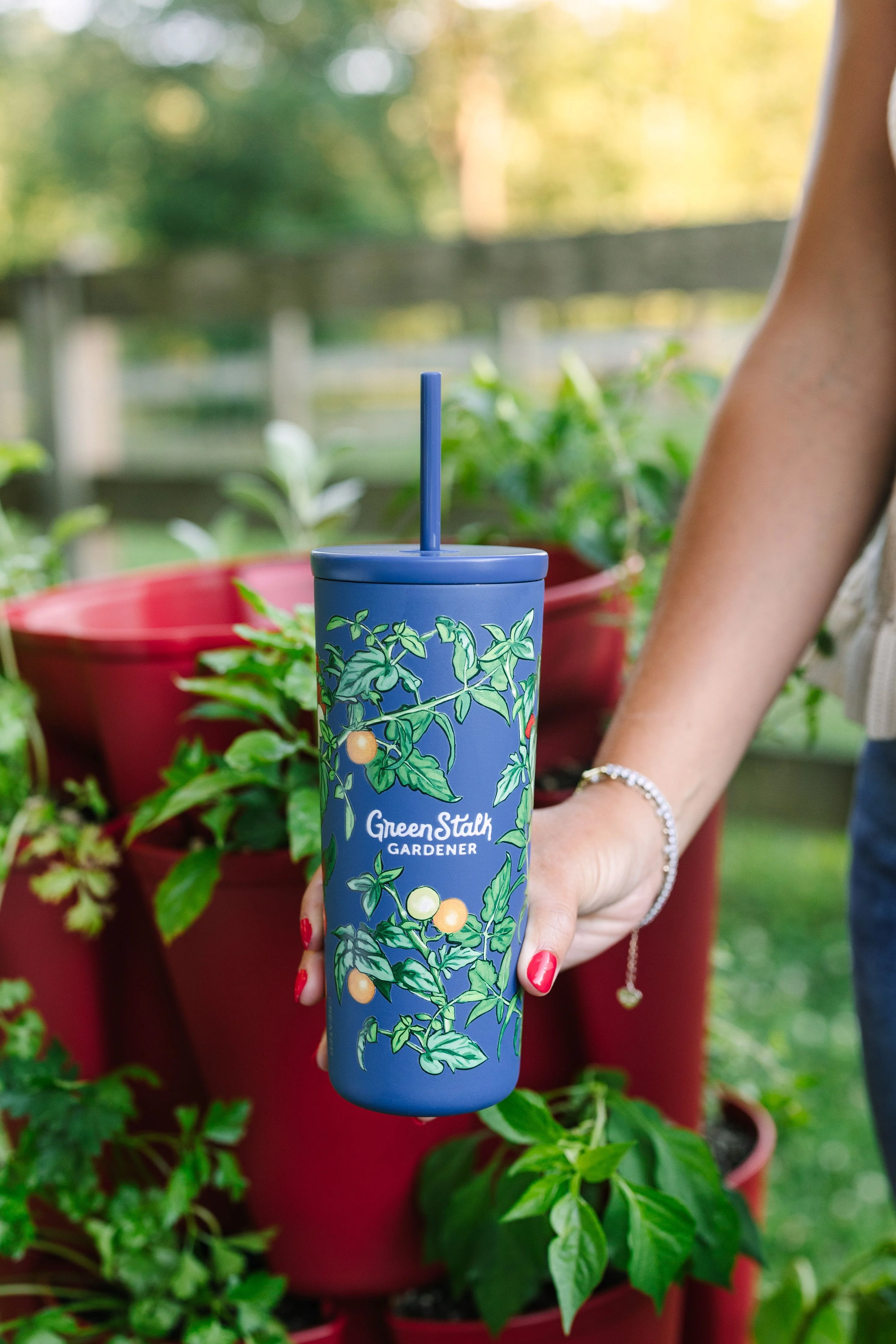 Leakproof 24oz Cold Cup - Tomato Pattern